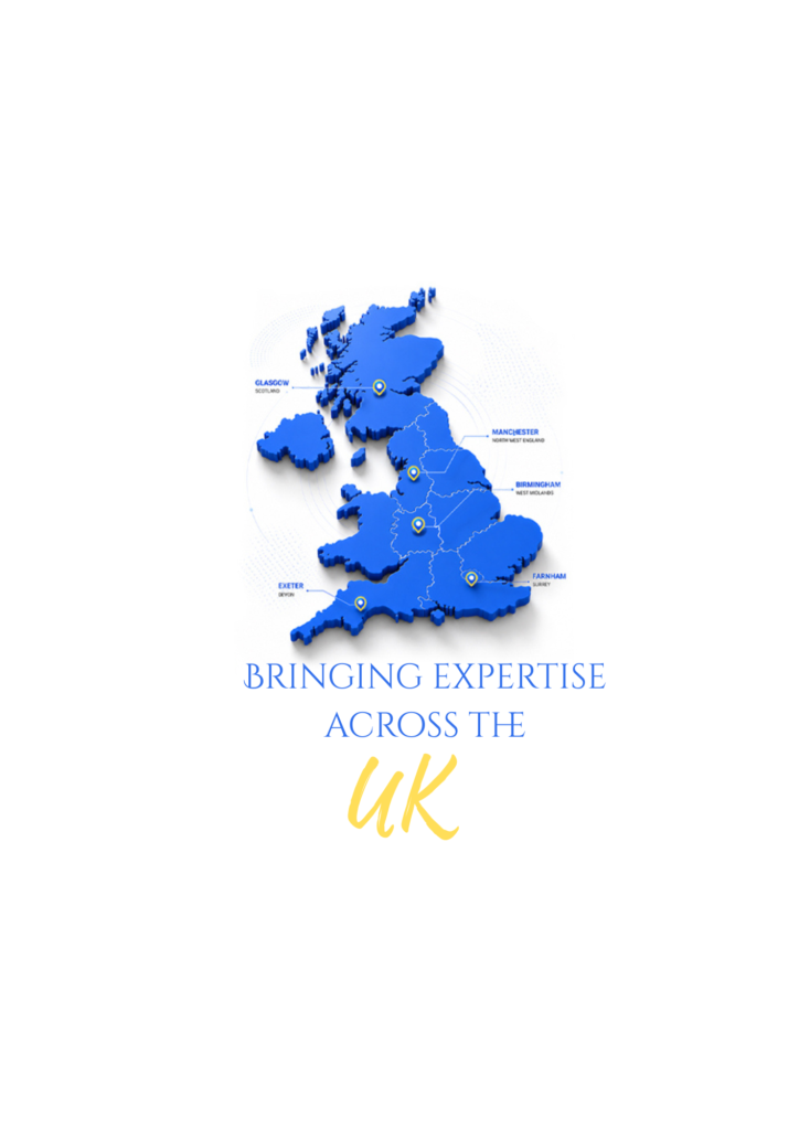 Medit intraoral scanner masterclass UK roadshow map showing locations including Manchester, Birmingham, Glasgow, Farnham and Exeter with hands-on dental training