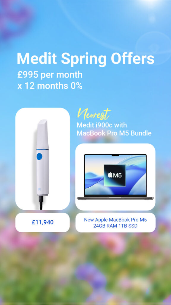 Spring offer showing the MacBook M5 and the MEDIT i900c
